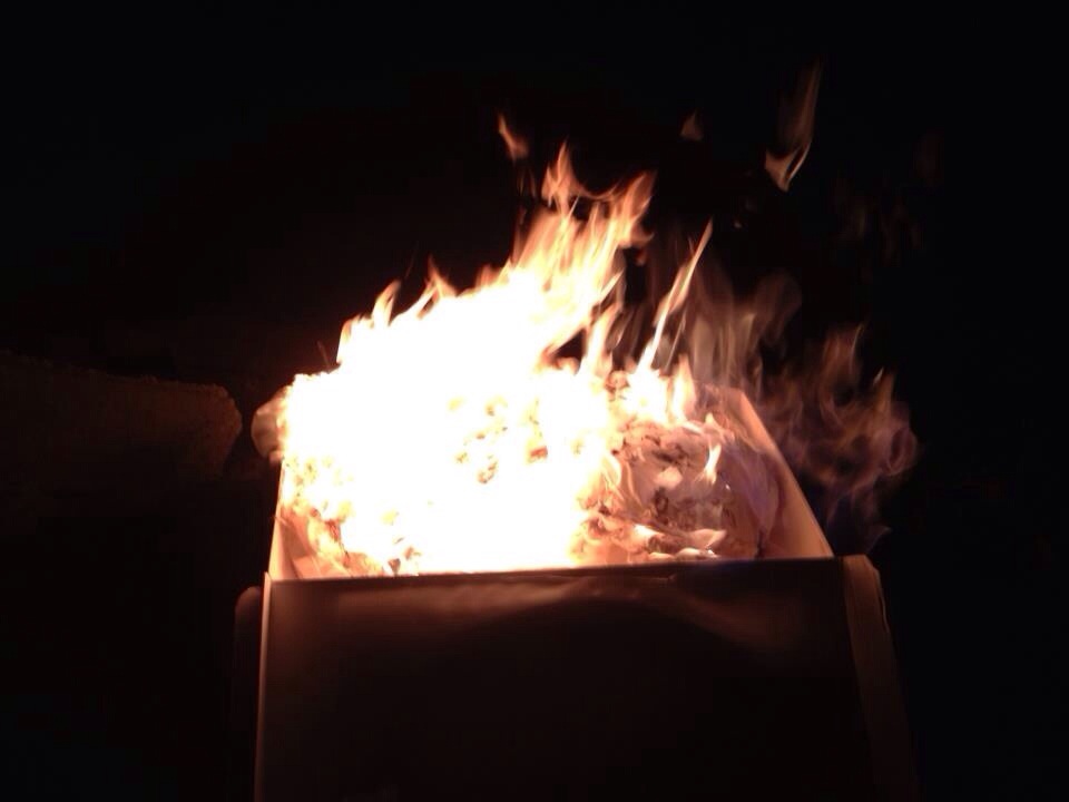 So, I decided to celebrate. By torching my wedding dress.